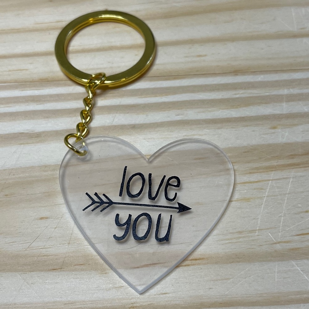 Acrylic Heart Keychain